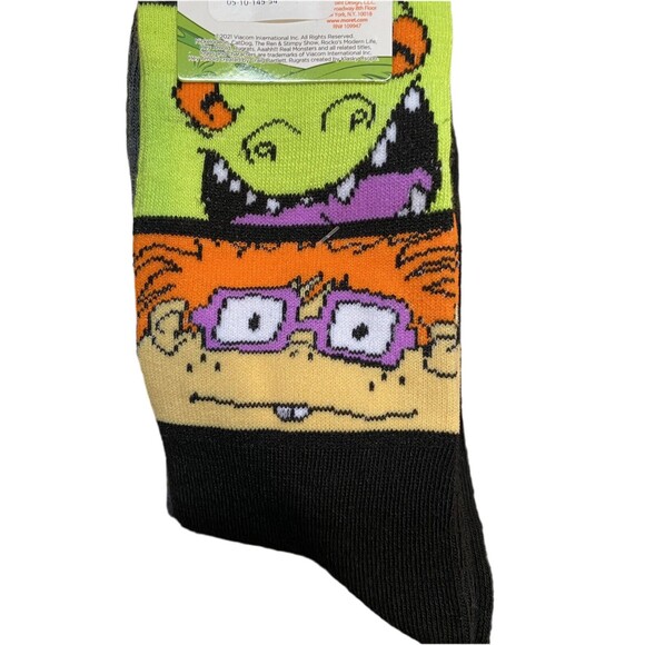 Nickelodeon REN & Stimpy Rugrats Men’s Crew Socks - 2 Pack - Picture 2 of 2